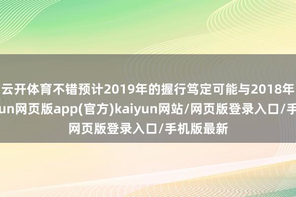 云开体育不错预计2019年的握行笃定可能与2018年访佛-开yun网页版app(官方)kaiyun网站/网页版登录入口/手机版最新