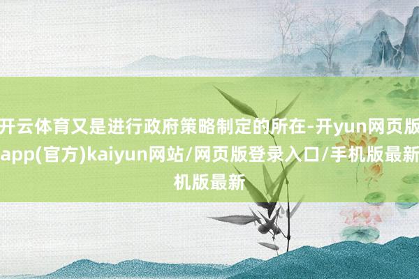 开云体育又是进行政府策略制定的所在-开yun网页版app(官方)kaiyun网站/网页版登录入口/手机版最新