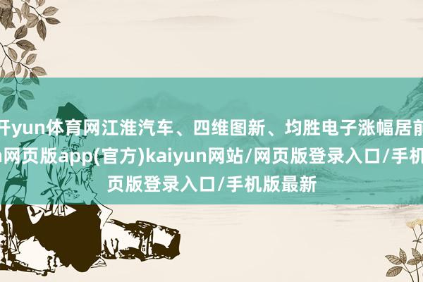 开yun体育网江淮汽车、四维图新、均胜电子涨幅居前-开yun网页版app(官方)kaiyun网站/网页版登录入口/手机版最新