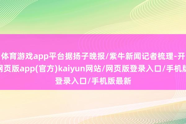 体育游戏app平台据扬子晚报/紫牛新闻记者梳理-开yun网页版app(官方)kaiyun网站/网页版登录入口/手机版最新