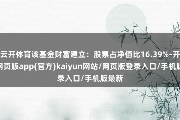 云开体育该基金财富建立：股票占净值比16.39%-开yun网页版app(官方)kaiyun网站/网页版登录入口/手机版最新