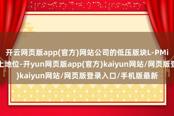 开云网页版app(官方)网站公司的低压版块L-PMiF模组凭借其业内朝上地位-开yun网页版app(官方)kaiyun网站/网页版登录入口/手机版最新